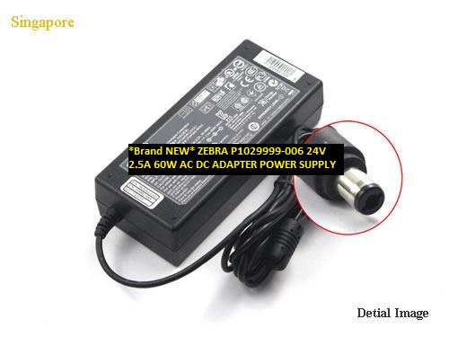 *Brand NEW* ZEBRA 24V 2.5A P1029999-006 60W AC DC ADAPTER POWER SUPPLY